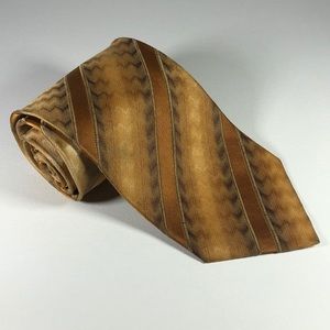 Bruno Conte Gold Silk Tie
